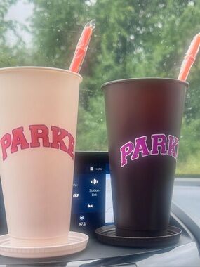 PARKE Dunkin Donuts Logo Reusable Tumblers - set up 2